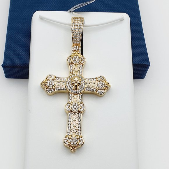 "14K Gold Plated Cubic Zircon Pendant, INUS1BR194 - Picture 9 of 9